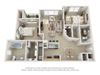 Edgewater Vista Apartments, Decatur Georgia, 2x2 Cedar Two 3D floorplan